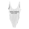THICK THIGHS SAVE LIVES One Piece Swimsuit Plus Size  Avaiable