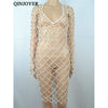 Bikini Cover Up Lace Hollow Crochet  Beach Dress