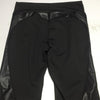 Black Heart Shape Bottom Sport Pants Women PU Leather Patchwork Leggings