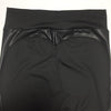 Black Heart Shape Bottom Sport Pants Women PU Leather Patchwork Leggings