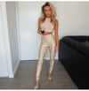Luxury foil print Two 2 Piece Celebrity Party Tops and Pants